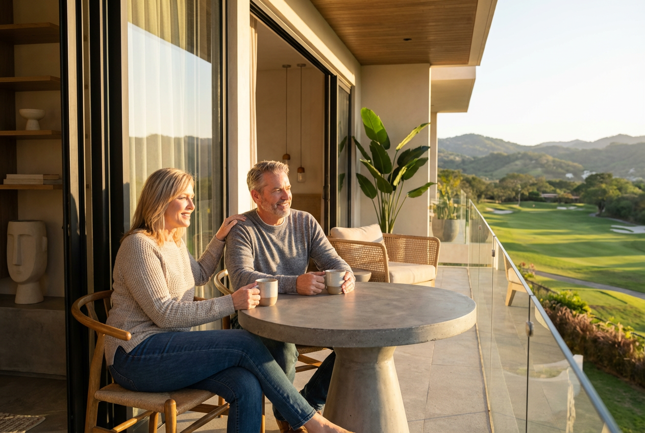 Morning coffee on the terrace
